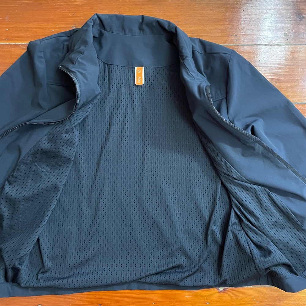 Lucy Full Zip Active Yoga Fitness Running Black Jacket Women’s Sz L 💚🎀 - Picture 9 of 10